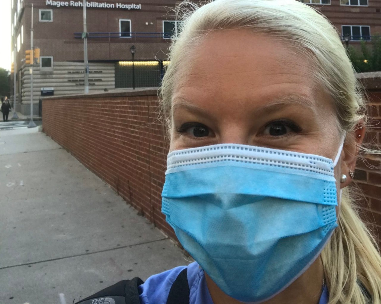 Michelle Konkoly in front of Magee