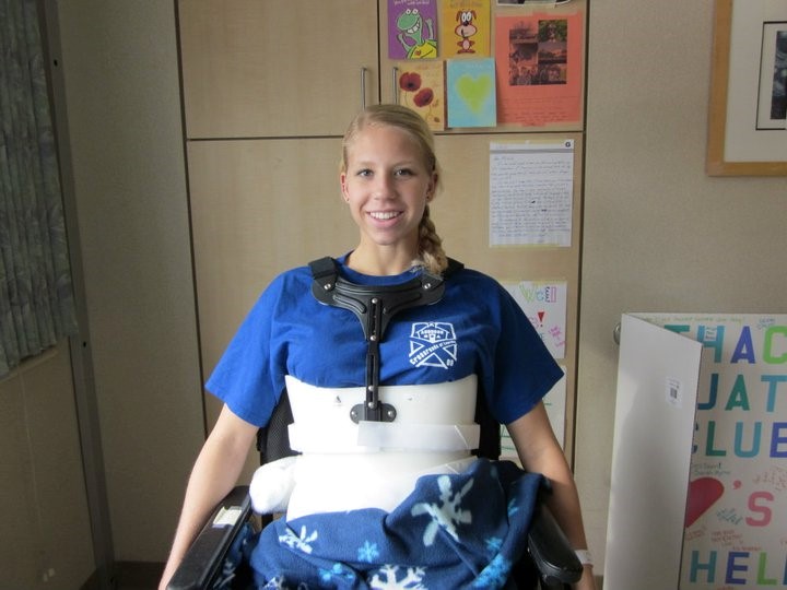 Michelle as a patient at Magee