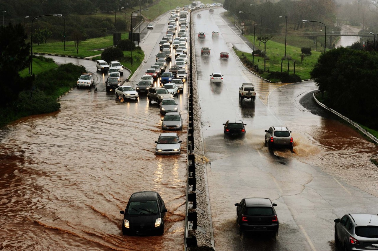 Flooding road