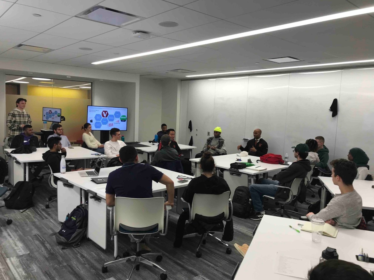 Crowd at a finance event