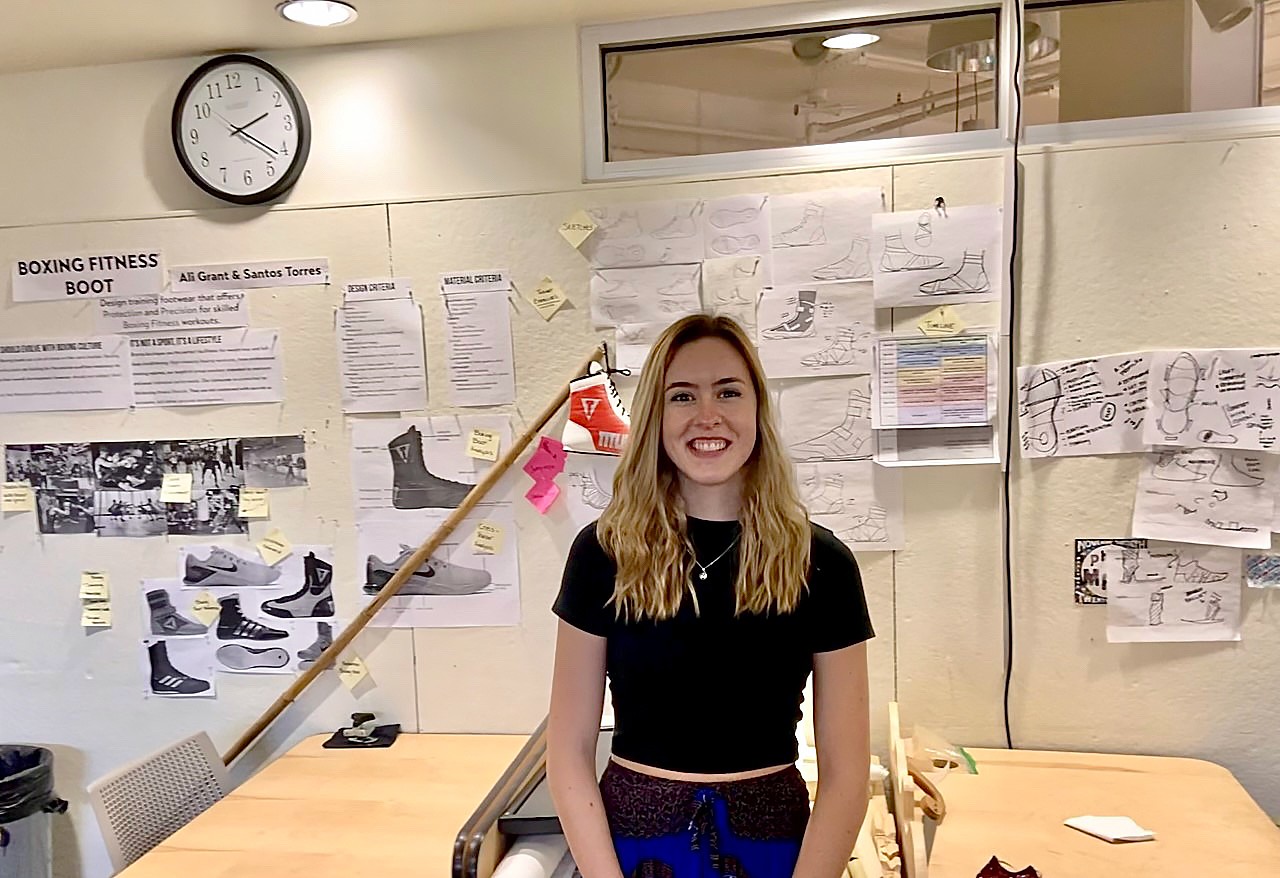 Alexandra Grant working in the studio