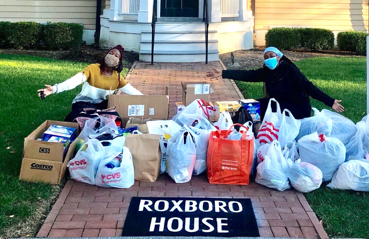Students Outside Roxboro House