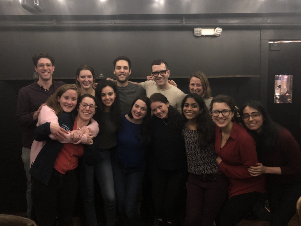 (l to r) David Ney, Maddie McGovern, Lily Segal, Ashley Katzenstein, Yassamin Jamshidian, Adam Cohen-Nowak, Alison Buermeyer, Kathryn Dent, JK Vervilles, Effie Matthews, Hannah Hackbert, Katie Finn, Preeyal Patel