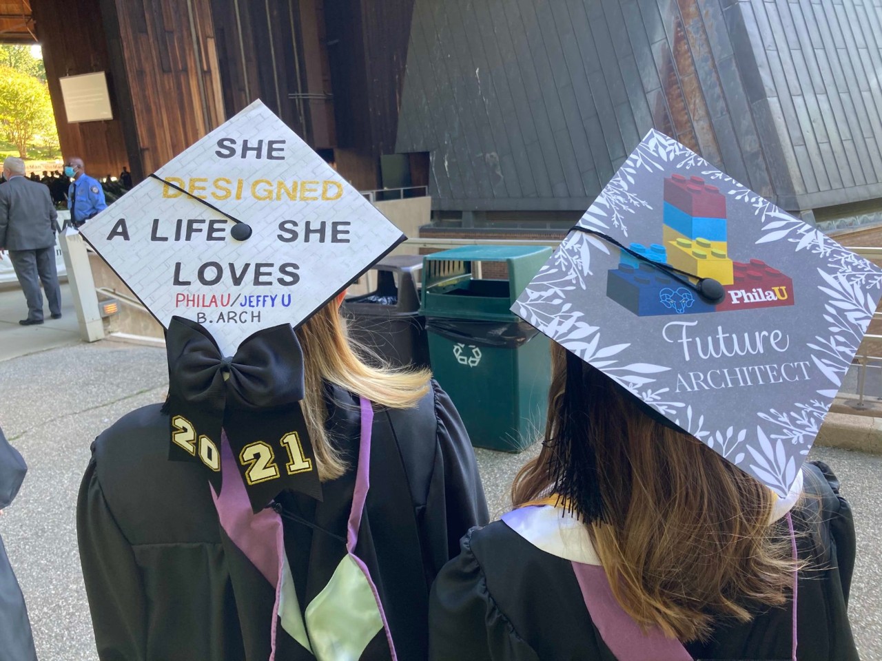 Decorated graduation caps
