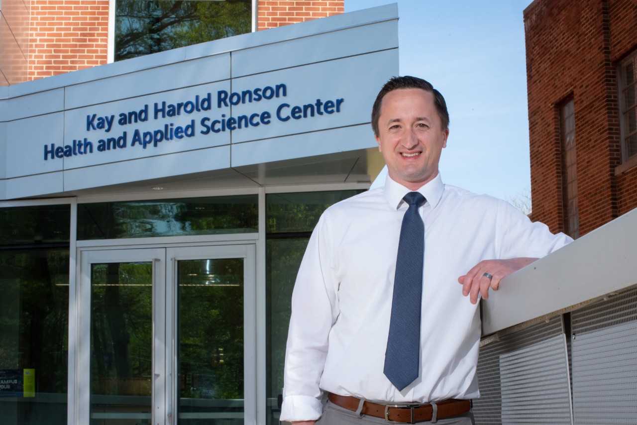 Dr. Stephen Thomas standing outside