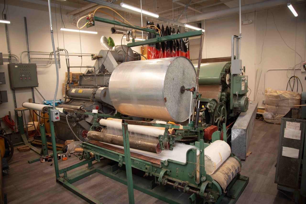 Except for some equipment upgrades, Dr. George follows essentially the same textile engineering process from 40-plus years ago.