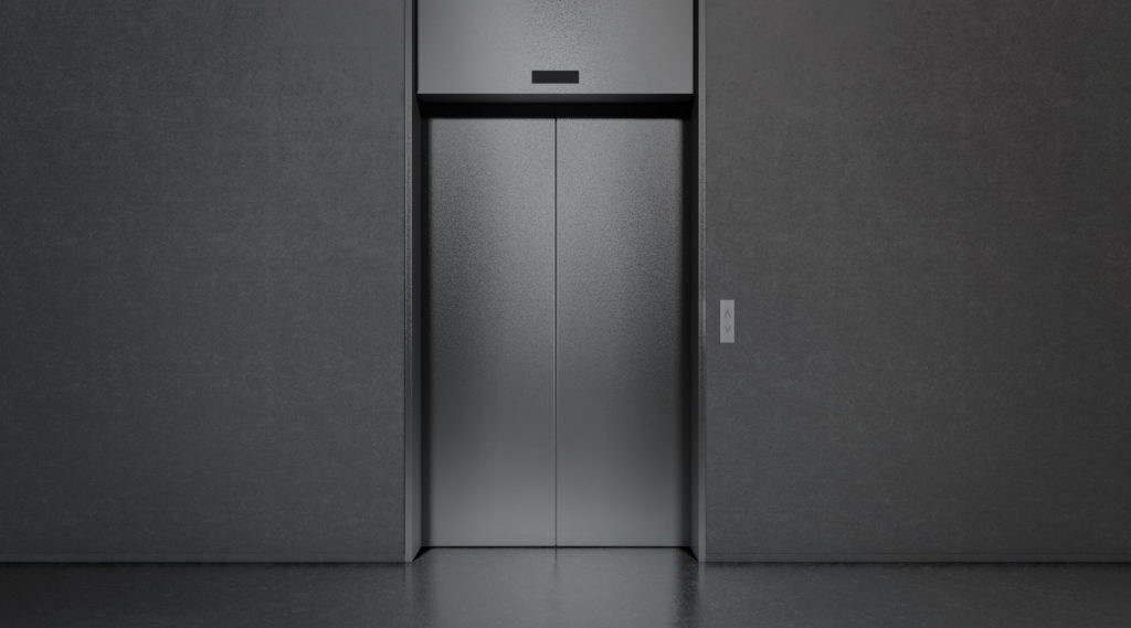A closed elevator
