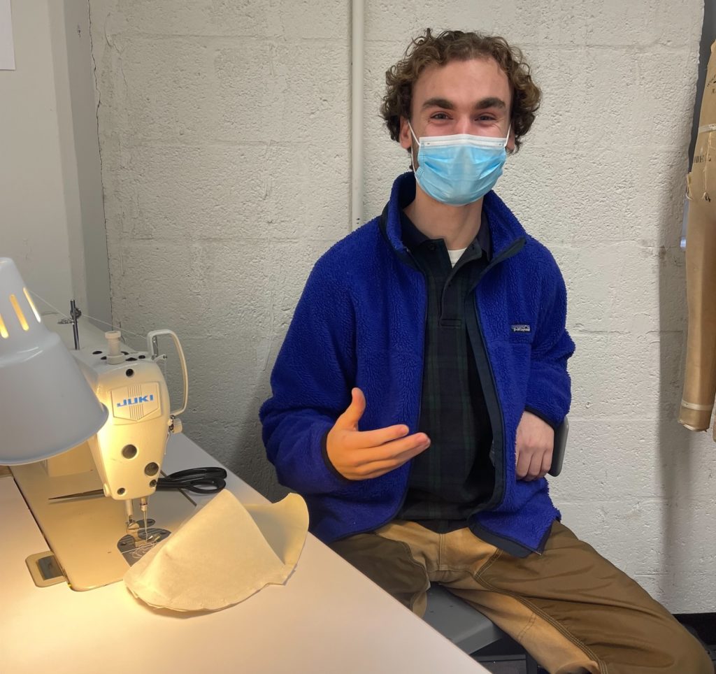 Fashion design student Arthur Hall