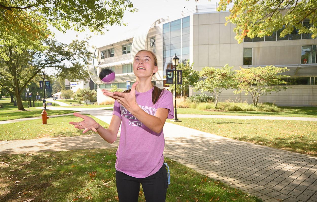 Student juggling
