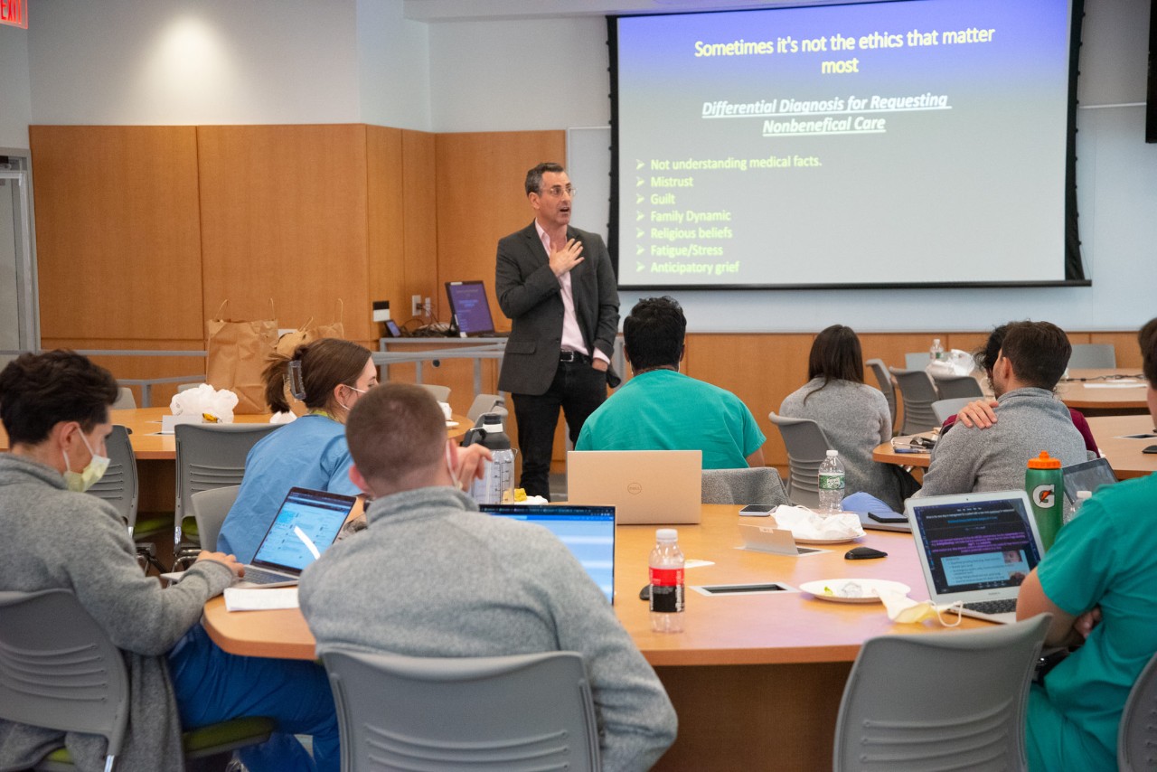 Dr. David Oxman teaching ethics session