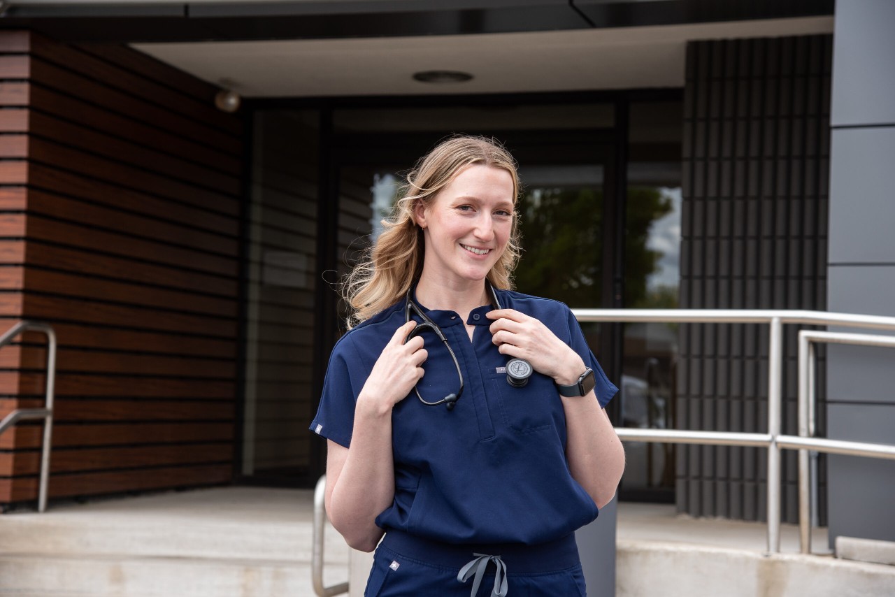 Nursing student Donna Hendrickson