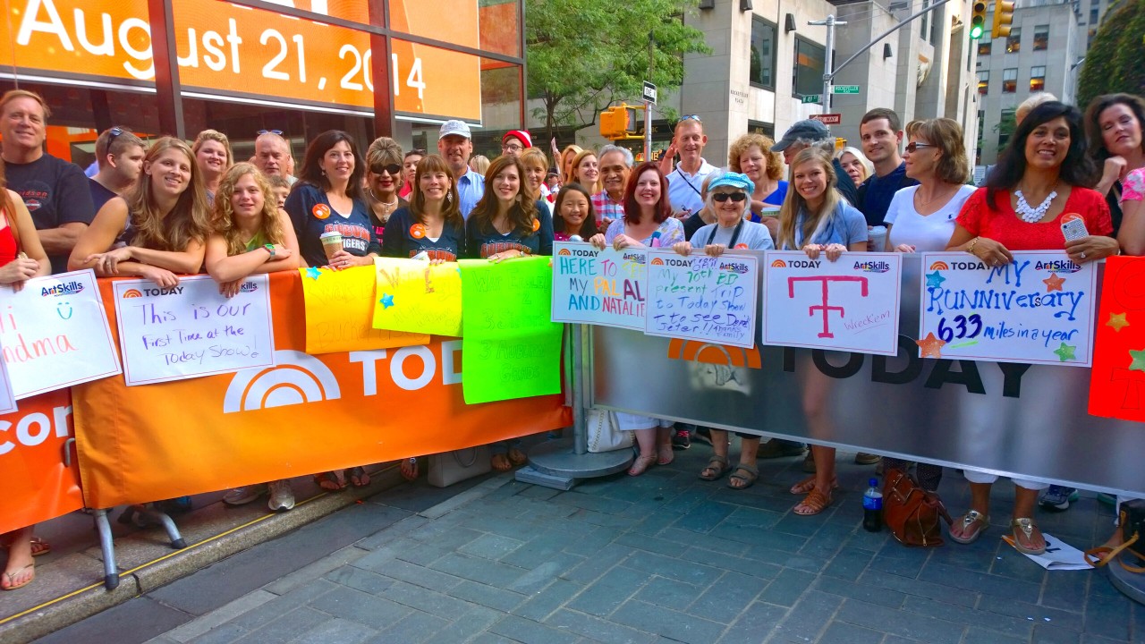 Andrew Pick in the audience of the Today show.