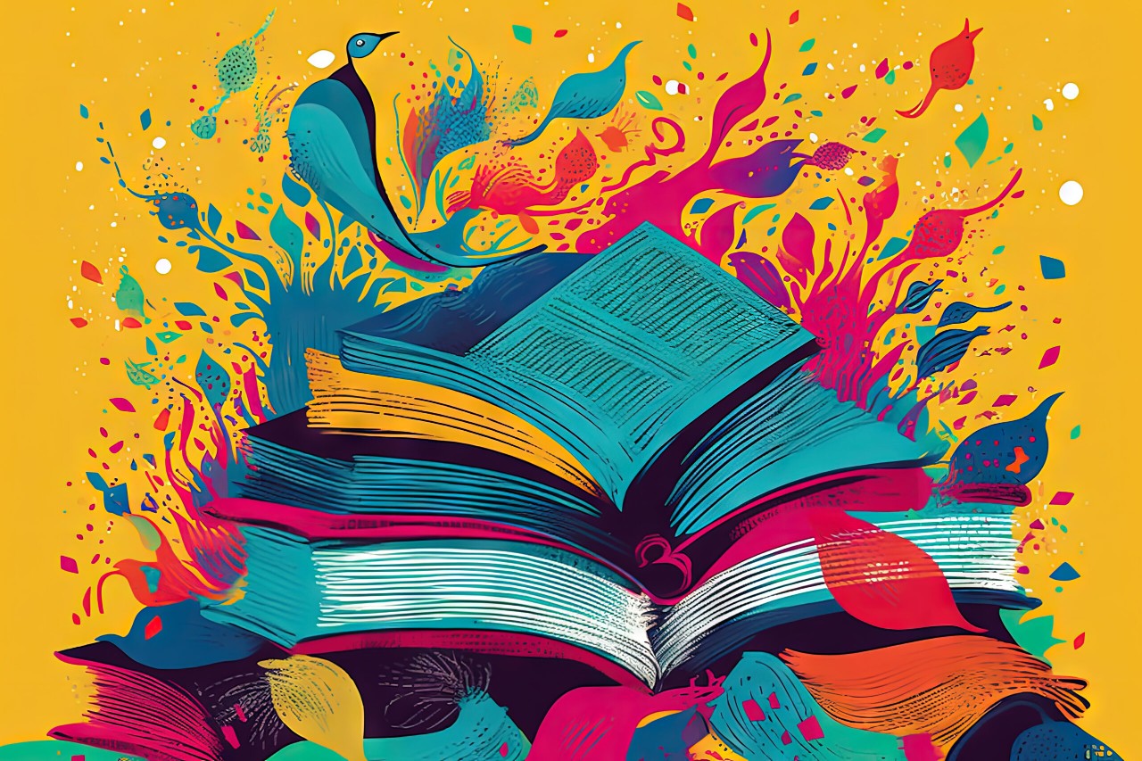 Image of a colorful book