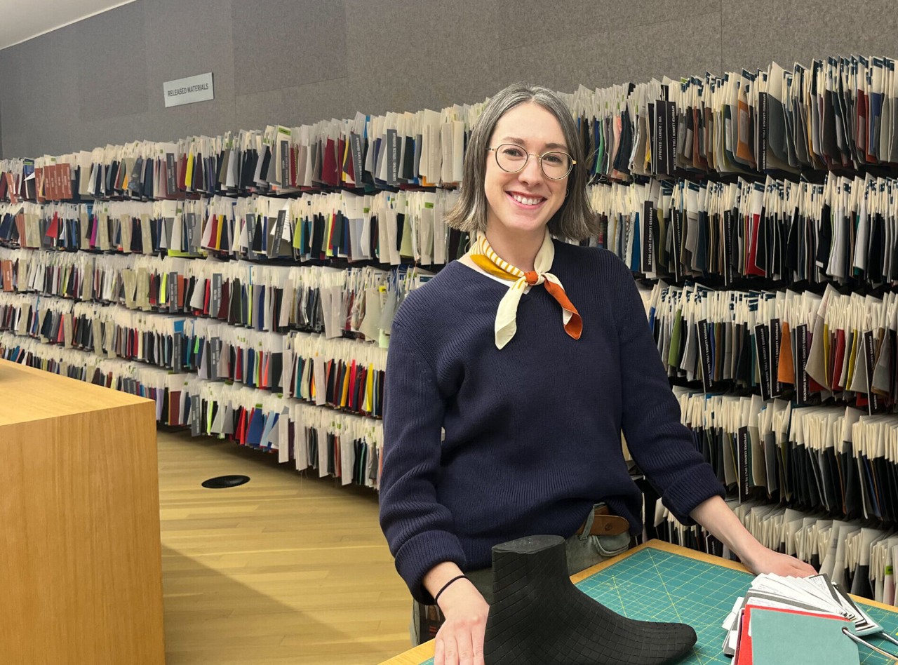 Devon Willard in the Nike Material Library