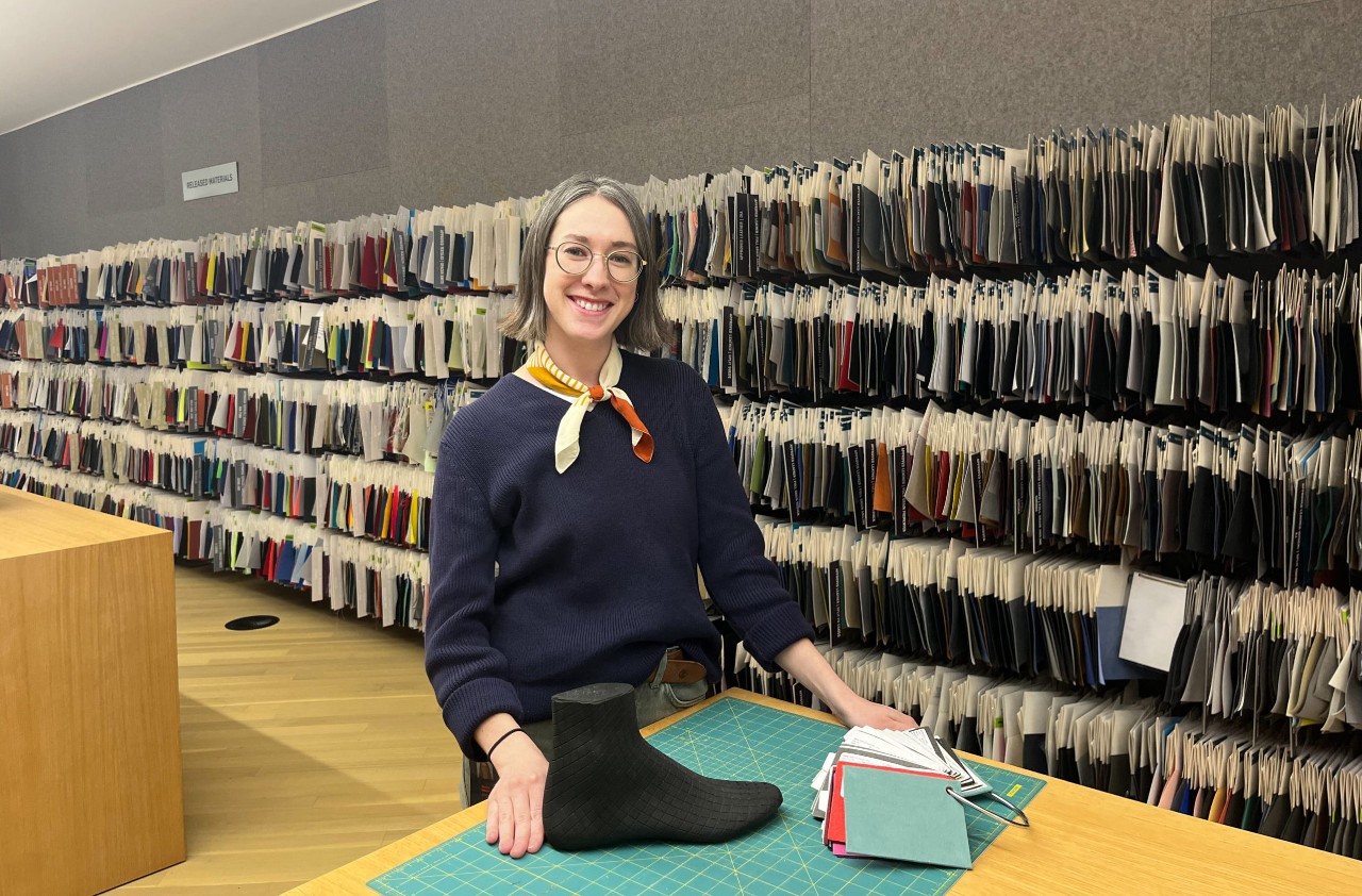 Devon Willard in the Nike Material Library