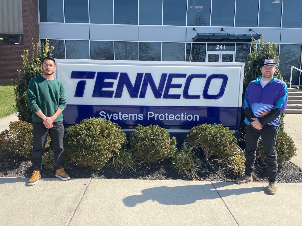 Mechanical engineering grads Sean O’Hara and Axell Bailon