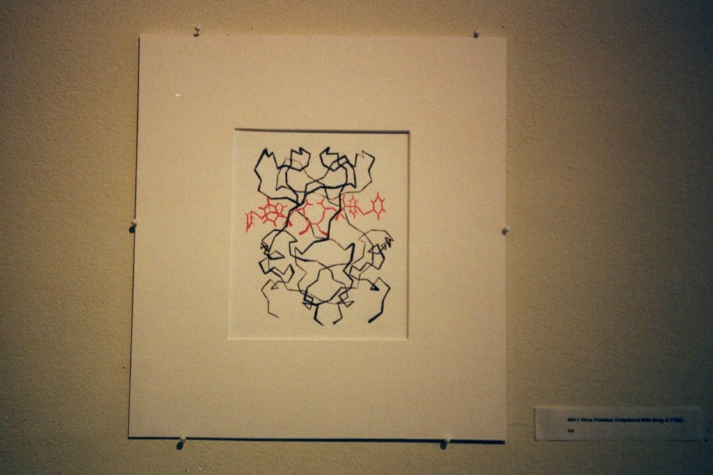 Dr. Armen's artwork collection "Biological Abstractions." Different mediums used include black ink, charcoal, watercolor, acrylics. 