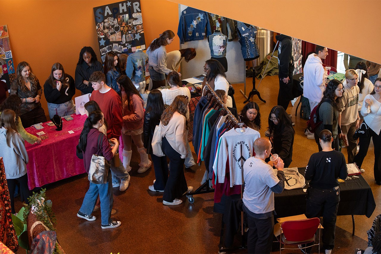 The event on Jefferson’s East Falls Campus showcased diverse student-designed products inspired by multicultural influences in textiles, colors and patterns, embodying self-expression and creativity.