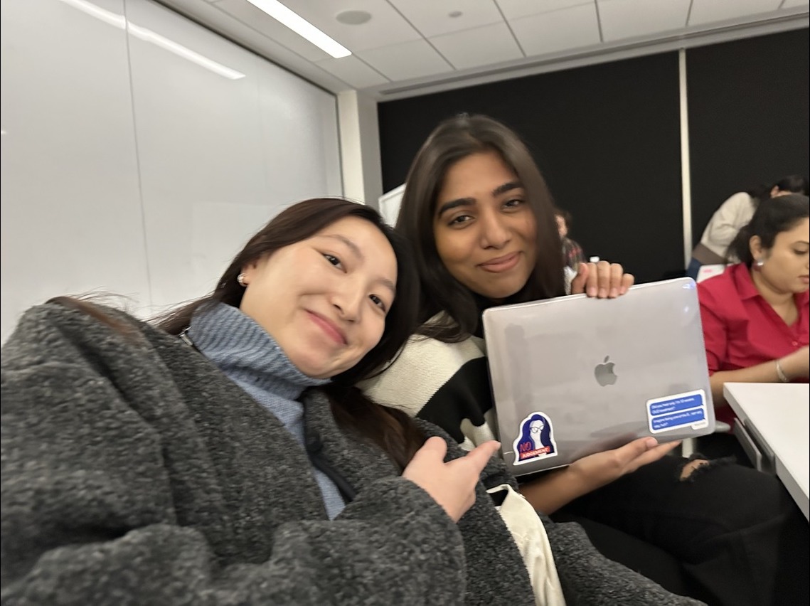 UX/IxD students Yan Lyn Yeoh and Nikitha Polavarapu worked on the sticker project in Communicating Health Data last semester and will continue with it past the initial phase.