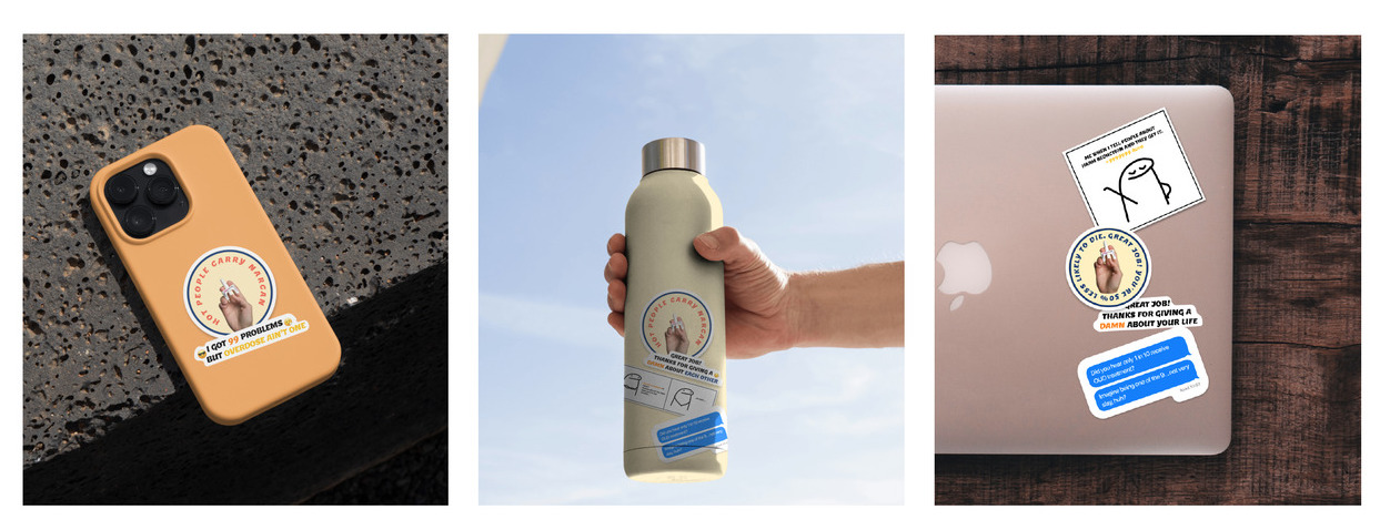 The stickers will eventually include a QR code to harm-reduction-related topics on Instagram. 
