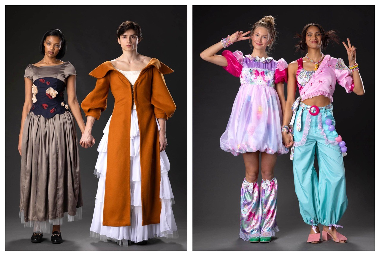 The designs of seniors Emily Nguyen and Jade Burriss