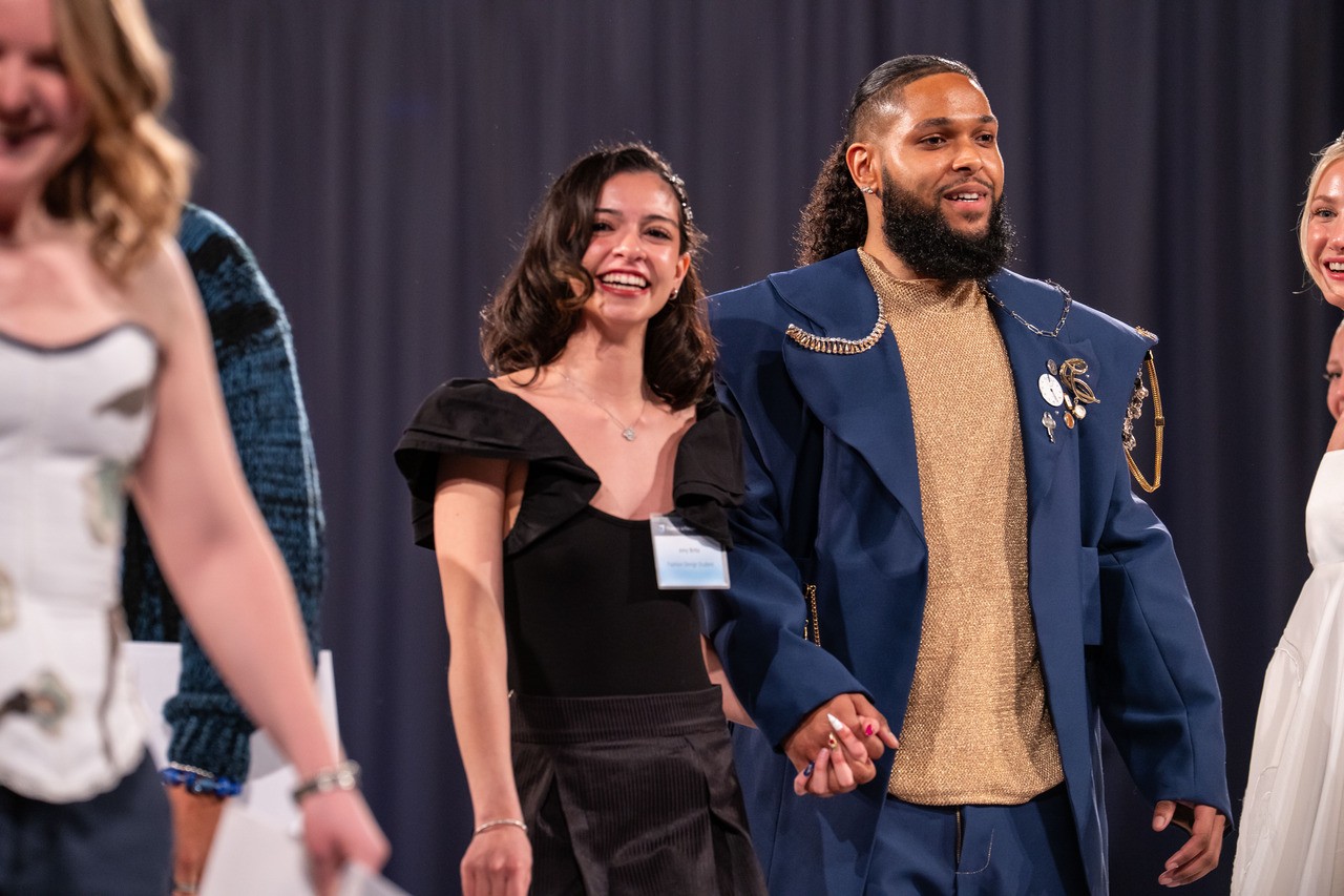Amy Brito won the President’s Award for Best Senior Collection. “The Divine,” explored power, strength and rebellion and used natural and synthetic fibers.