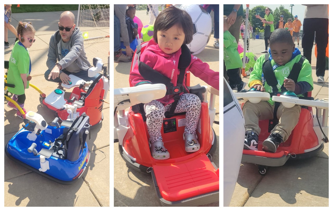From harnesses and higher seatbacks to joystick steering and even head-controlled options, these adaptations gave children a way to play, move and belong. 