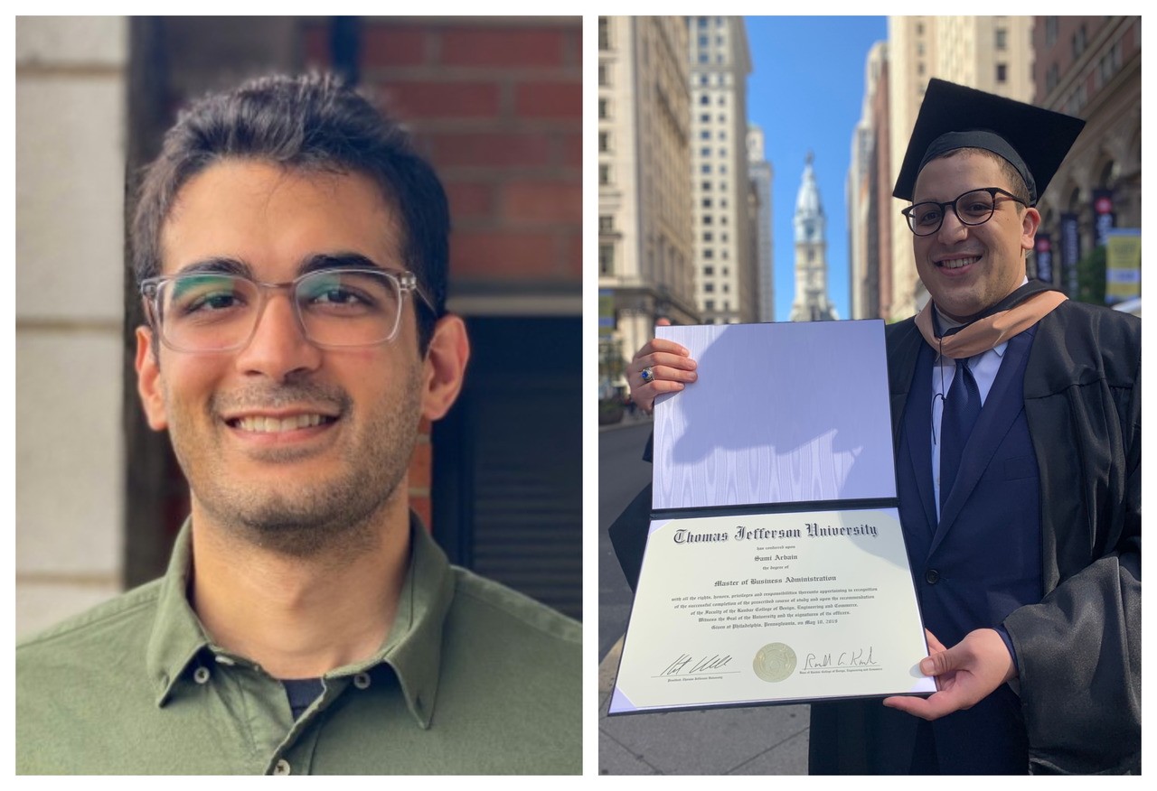 MBA graduates Kartik Sudhakar and Sami Arbain attribute Jefferson to giving them the skills to succeed in a global workforce.