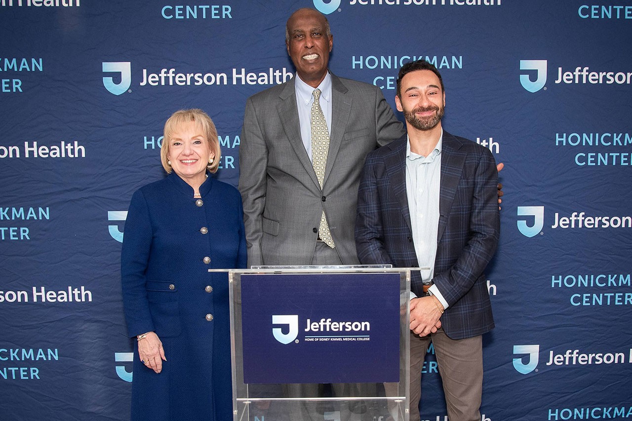 Susan Aldridge, PhD; Said Ibrahim, MD; Baligh R. Yehia, MD, MPP, MS at the Clinical and Translational Sciences Center (CTSC) opening reception